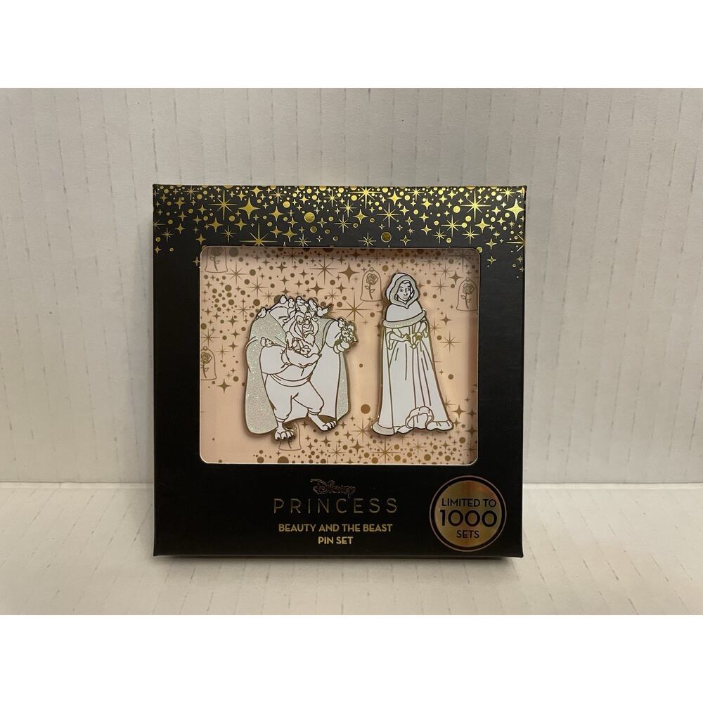 Disney Princess Pin Set Limited Edition To 1000 Beauty And The Beast Belle White